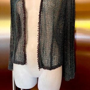 Bolero style beaded jacket by Savannah, size small.
